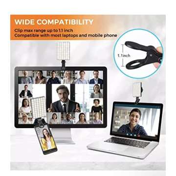 Rechargeable LED Phone Light for Video and Makeup Lighting