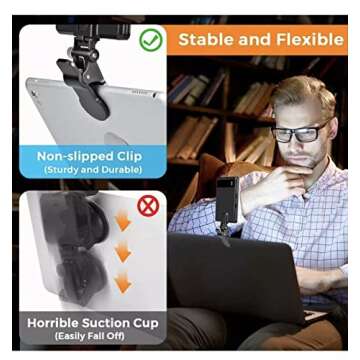 Rechargeable LED Phone Light for Video and Makeup Lighting