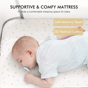 Jimglo 3-in-1 Baby Bassinet with Adjustable Height and Wheels