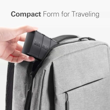 Barhon Pill Organizer Large, Weekly Pill Organizer Pill Box, Medicine Pill Organizer Travel, 7 Day Pill Case for Big Vitamin Supplements Fish Oil, Black