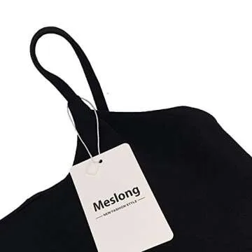 Meslong Women's Strappy Stretch Sports Bra Longline Yoga Tank Top Fitness Bra Workout Camisole Crop Tops for Teen Girl(Black,Medium)