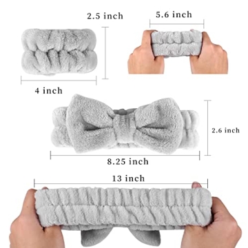 SLNZAPTY Face Wash Headband Wristband Set - Soft and Cute