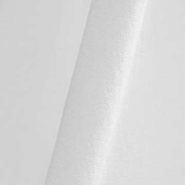 Felisa White Farmhouse Boho Shower Curtain with A Ruffle Hem, Linen Blend Shower Curtain for Bathroom,72"x72"