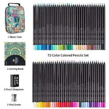 H & B Colored Pencils Set - Complete Creative Art Kit