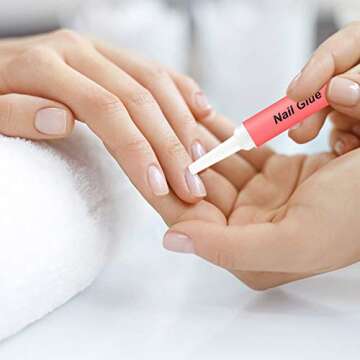 100pcs Black Long Stiletto Fake Nail Tips Full Cover Pure Color Artificial False Nails with 5pcs Nail Glues Acrylic Nail Art DIY Design (Black, Stiletto)