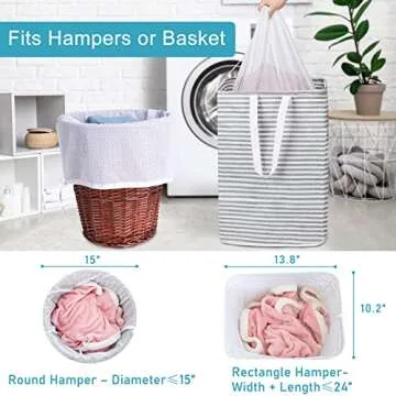 Polecasa Heavy Duty Large Mesh Laundry Bag with Drawstring Closure and ID Tag, Durable Laundry Bag for Travel, Sports, Dorms (24"x 36"| 1 Pack) - White