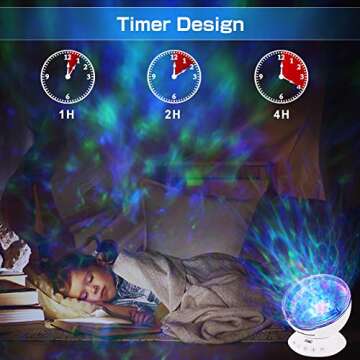 Ocean Wave Projector,Delicacy 12 LED Remote Control Undersea Lamp 7 Color Changing Music Player Night Light Projector for Kids Adults Bedroom Living Room Decoration
