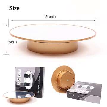 Nunify Motorized Rotating Display Stand - 25CM/8KG 360 Electronic Turntable for Mannequin Head & Wig...