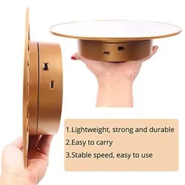 Nunify 25CM Motorized Rotating Display Stand for Showrooms