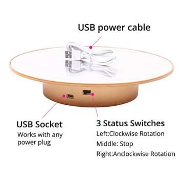Nunify 25CM Motorized Rotating Display Stand for Showrooms