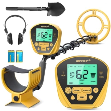 MIYAY Metal Detector for Adults - Gold and Silver Finder with LCD Display, Lightweight Design and Pr...