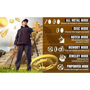 MIYAY Metal Detector - Lightweight & Waterproof with LCD Display