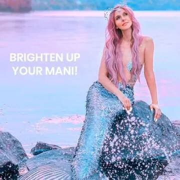 Beetles Pearl Gel Nail Polish 6 Colors Shimmer Glitter White Pink Blue Gel Nail Polish Mermaid Gel Soak Off Uv Led Summer Gel Polish Swirl Thread Effect DIY Manicure Art Valentine's Day Gift for Women