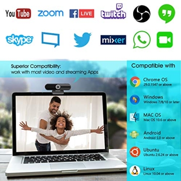 XPCAM 4K Webcam for Superior Streaming Quality