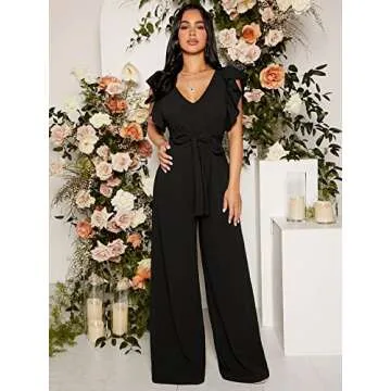 Chic Maternity Ruffle Trim Jumpsuit for Every Occasion