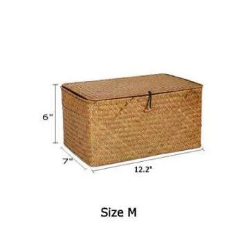 DOKOT Handwoven Seagrass Storage Basket for Organization
