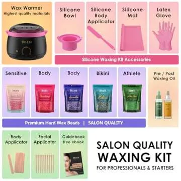 DELEXI All-in-one Waxing Kit for Women +5 Pack Salon Quality Wax for Full Body Hair Removal - Ideal ...