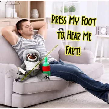 Gears Out Moochie The Farting Slacker Sloth - Fun Plush Toy