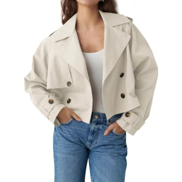 Stylish Tankaneo Cropped Trench Coat for Women