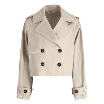 Stylish Tankaneo Cropped Trench Coat for Women