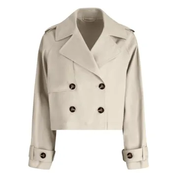 Stylish Tankaneo Cropped Trench Coat for Women