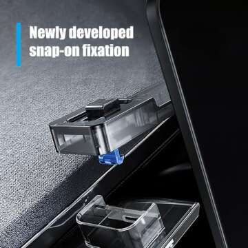 CLOUDMALL for Tesla Model 3/Y Under Screen Storage, Hidden Storage Tray Compatible for 2016-2024 Model Y Model 3 Accessories, Hidden Privacy, Space Saver, 1PC