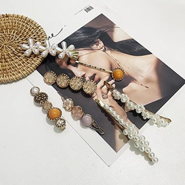 Mehayi 20 PCS Pearls Hair Clips for Elegant Styling