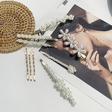 Mehayi 20 PCS Pearls Hair Clips for Elegant Styling