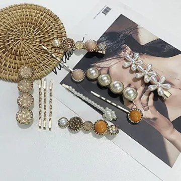 Mehayi 20 PCS Pearls Hair Clips for Elegant Styling