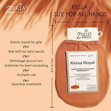 Original Kessa Exfoliating Glove - Lively Pink - Microdermabrasion Exfoliating Mitts, Removes unwanted dead skin, dirt and grime and Keratosis Pilaris. Great for spray tan removal. 1 unit