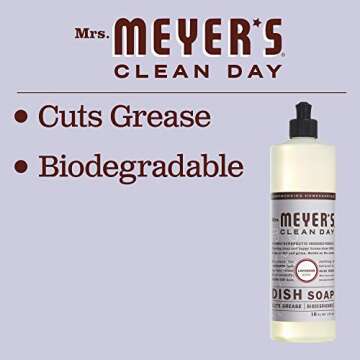 MRS. MEYER'S CLEAN DAY Liquid Dish Soap, Cruelty Free Formula, Lavender Scent, 16 oz