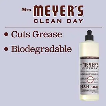 MRS. MEYER'S CLEAN DAY Liquid Dish Soap, Cruelty Free Formula, Lavender Scent, 16 oz