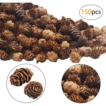 Deloky 150 Mini Natural Pine Cones for Holiday Crafts