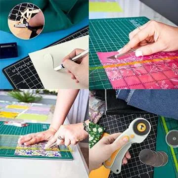 Breman Precision Self Healing Cutting Mat 24 x 36 Inch - 2-Sided 5-Ply PVC Green/Black Cutting Mats for Crafts, Sewing, Quilting and DIY Projects - Durable and Non-Slip Design with Precise Grid Lines