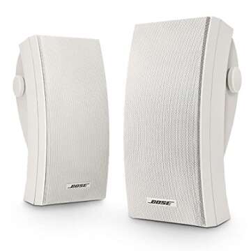 Bose 251 Outdoor Environmental Speakers (White), Pair with Music Amplifier