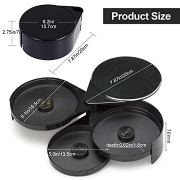 Harewu 3-Tier Bar Juice Cocktail Seasoning Box with Sponge，for Cocktails and Margarita Mixing,Salt...