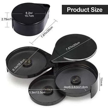 Harewu 3-Tier Bar Juice Cocktail Seasoning Box with Sponge，for Cocktails and Margarita Mixing,Salt...