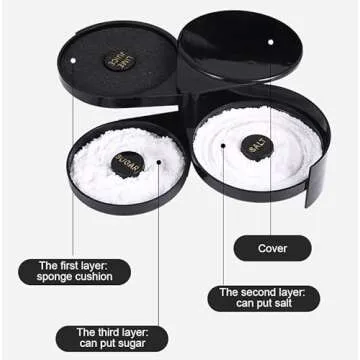 Harewu 3-Tier Cocktail Seasoning Box for Margaritas