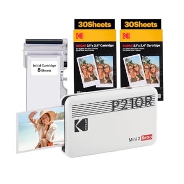KODAK Mini 2 Retro Portable Photo Printer Bundle