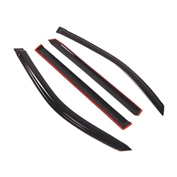 Tuningpros WD2-431 Dark Smoke 4 Pcs Set Window Visor (Outside Mount) for Toyota Land Cruiser 2008-20...