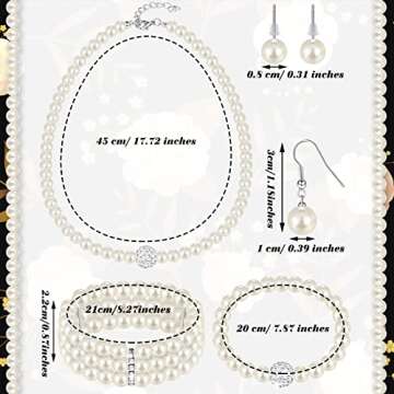Glenmal Pearl Rhinestone Jewelry Set for Women