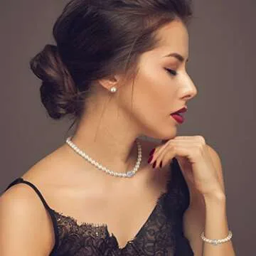 Glenmal Pearl Rhinestone Jewelry Set for Women