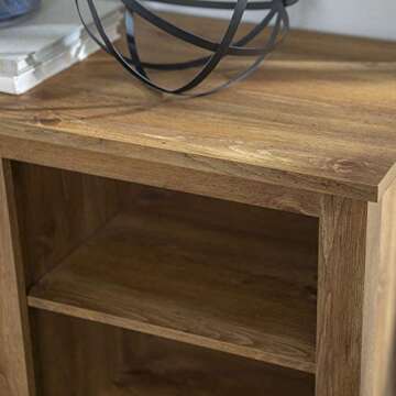 Walker Edison Wren Classic 4 Cubby Fireplace TV Stand for TVs up to 65 Inches, 58 Inch, Barnwood