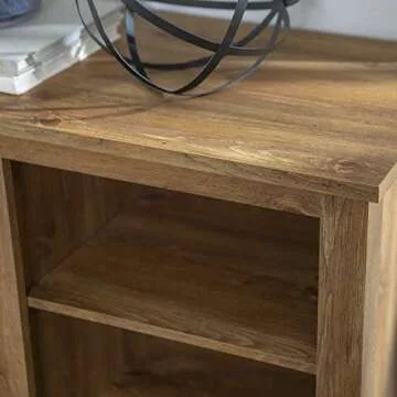 Walker Edison Wren Classic 4 Cubby Fireplace TV Stand for TVs up to 65 Inches, 58 Inch, Barnwood