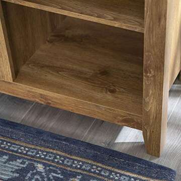 Walker Edison Wren Classic 4 Cubby Fireplace TV Stand for TVs up to 65 Inches, 58 Inch, Barnwood