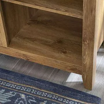 Walker Edison Wren Classic 4 Cubby Fireplace TV Stand for TVs up to 65 Inches, 58 Inch, Barnwood