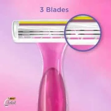 BIC Soleil Color Collection Disposable Razors for Women, 16-Count, 3 Blades - Premium Shaving Razor Set with Aloe Vera and Vitamin E Lubricating Strip - Luxurious Personal Care Products