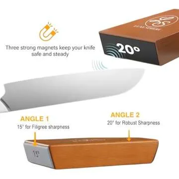 Premium Rolling Knife Sharpener with Adjustable Angles