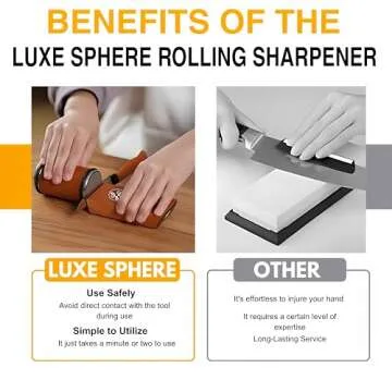 Premium Rolling Knife Sharpener with Adjustable Angles