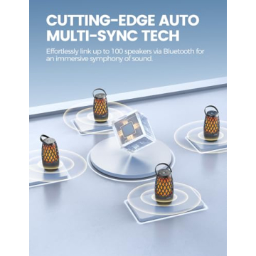 Upgraded Outdoor Bluetooth Speaker with Lights and Sounds